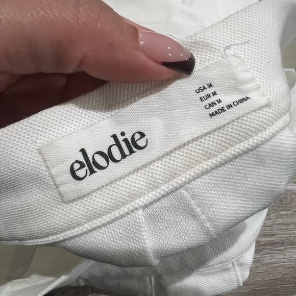 Elodie White Pleated Navy Blue Striped tennis  Skirt Size Medium - Picture 6 of 9